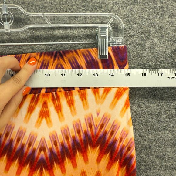 A New Approach Skirt Women S Small Orange Striped Maxi Long Rayon Mid Rise - Picture 3 of 7